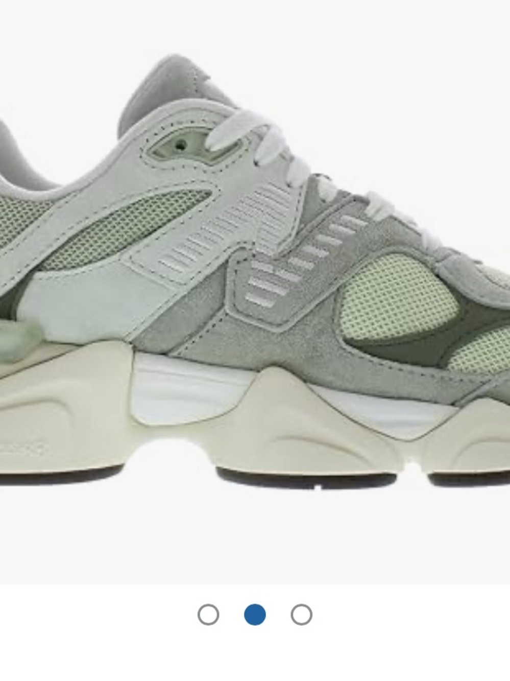 New Balance Sage Green & Light Gray Mesh New Balance Men's 9060 Running Shoes, - Picture 2 of 11